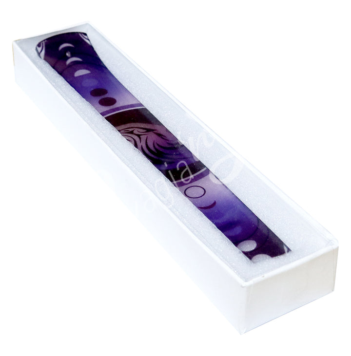 Incense Holder Glass Wolf & Moon Print