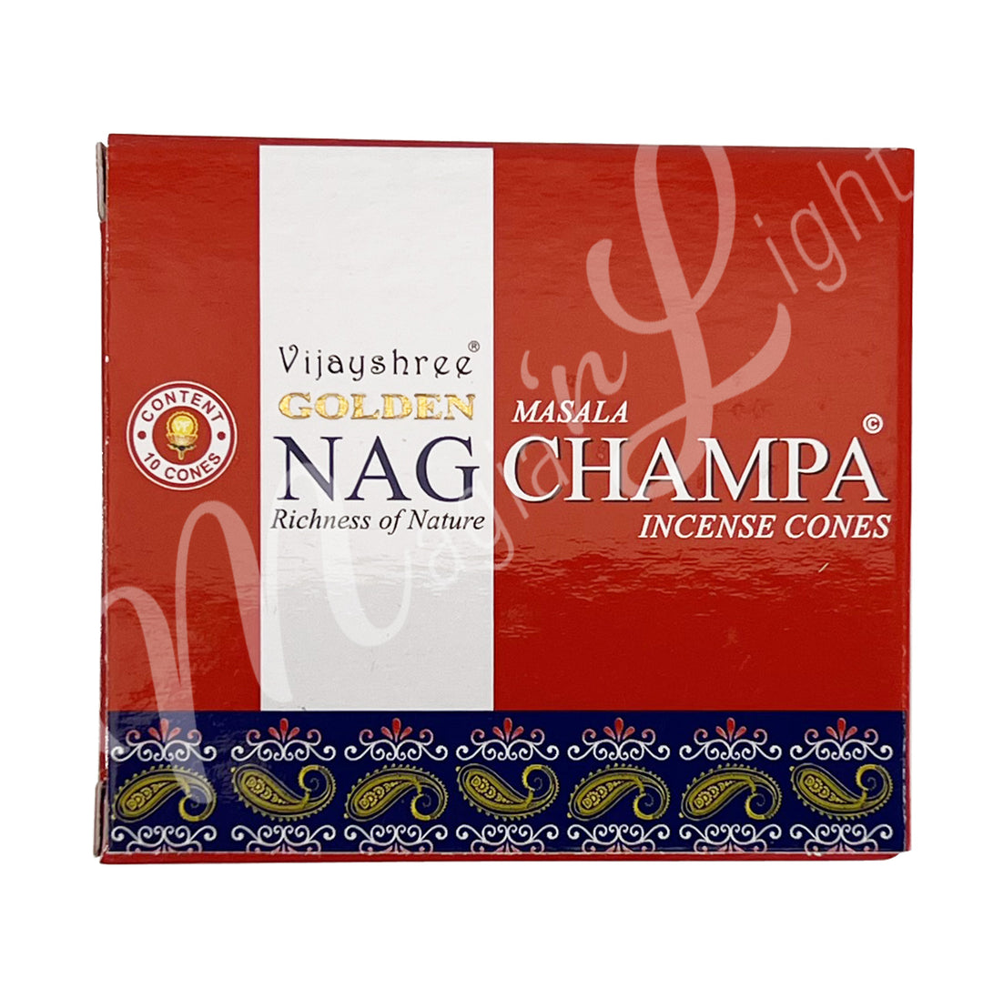 Golden Nag Champa Incense Cone