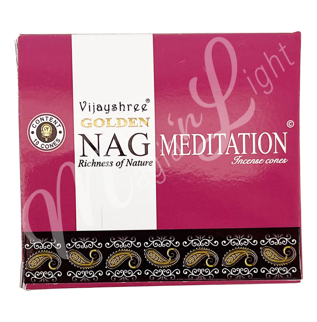 Golden Nag Meditation Incense Cone