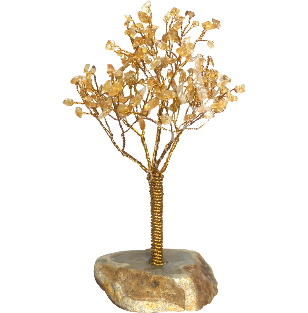 Gem Tree Citrine Chips with Agate Base 160 beads 7.5"