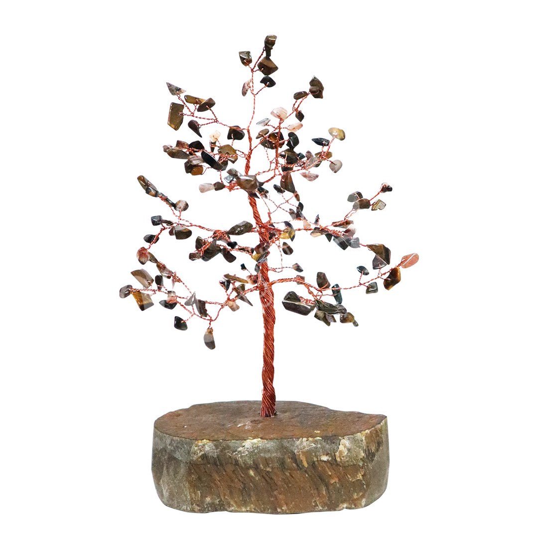 Gem Tree Tiger Eye Geode Base 160 Beads (7.5-8")