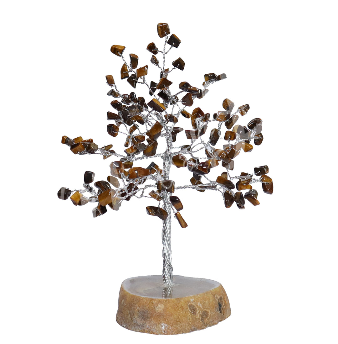 Gem Tree Tiger Eye with Agate Base 160 beads 7.5"