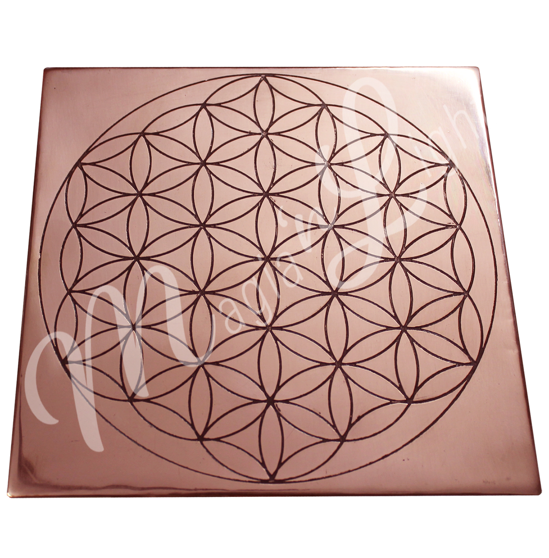 Crystal Grid Copper Flower of Life