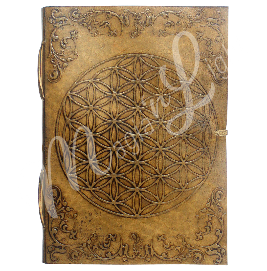 Journal Flower of Life Light Brown 5X7"