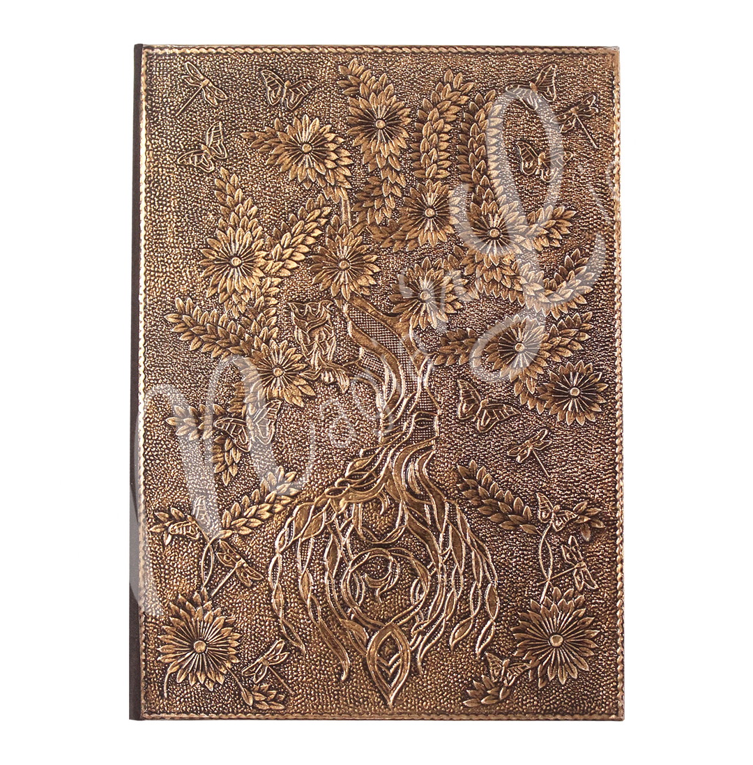 Diario Árbol de la Vida Chapado en Cobre 5X7"