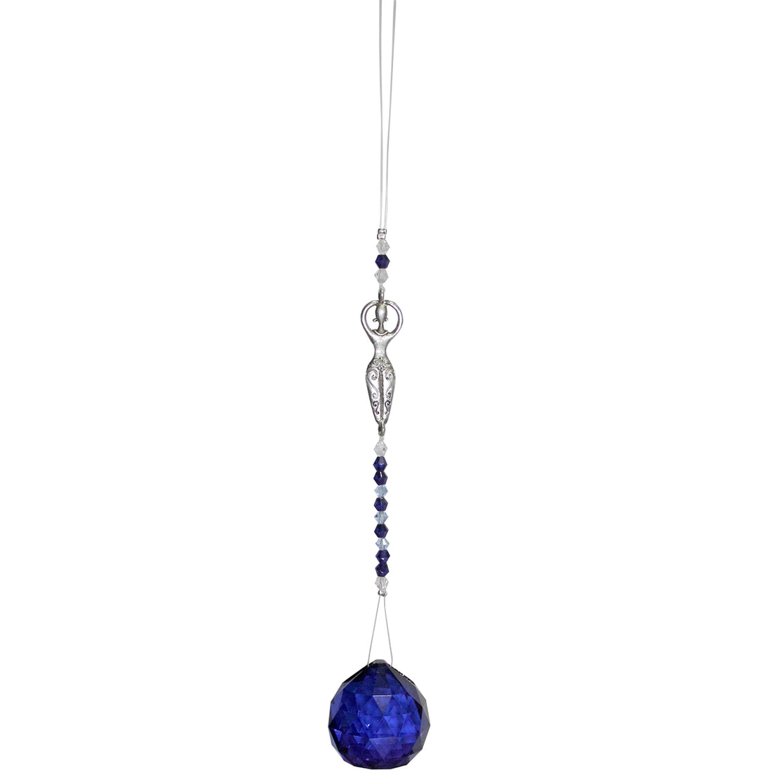 Hanging Goddess w Blue Crystal