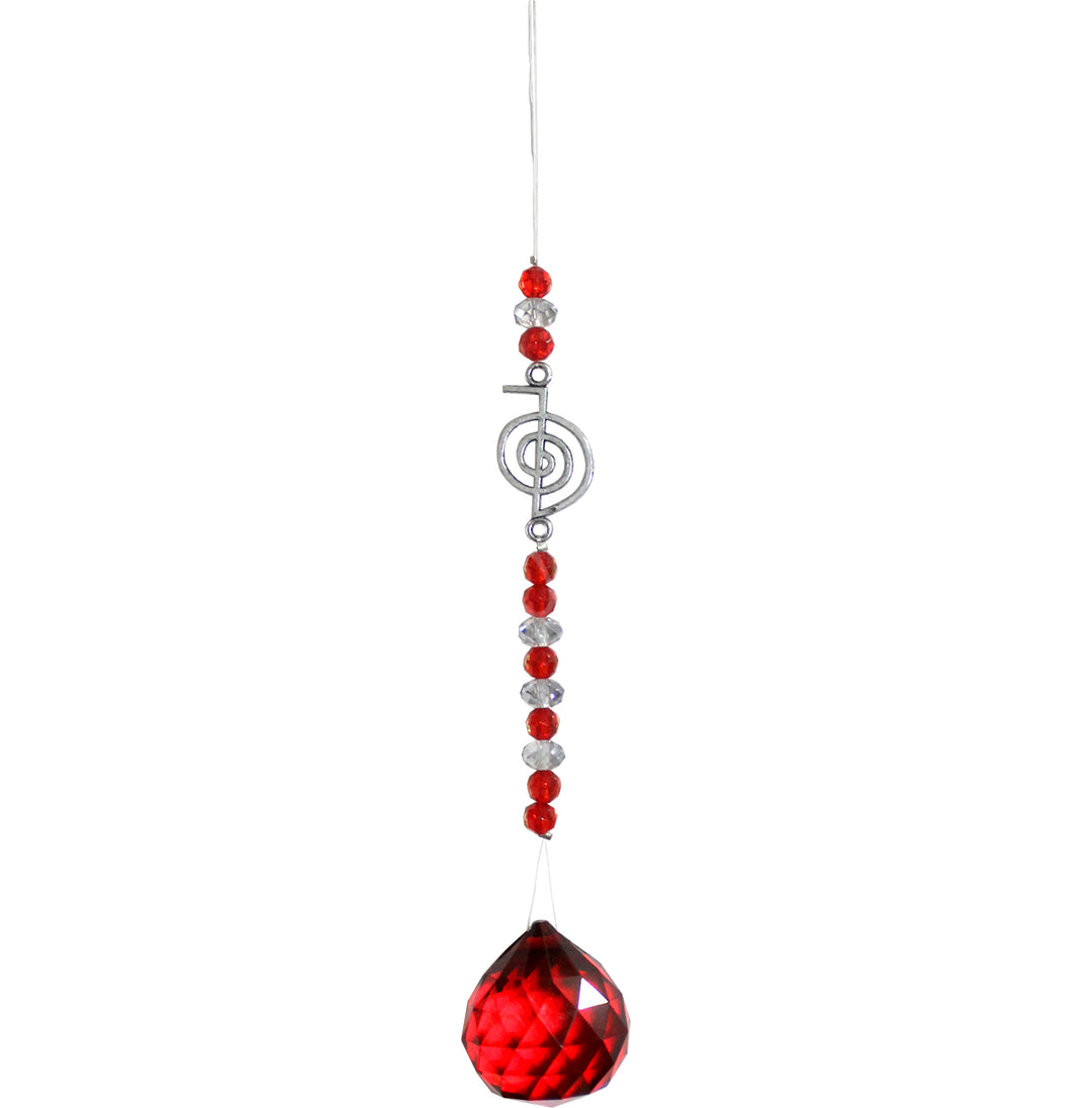Hanging Reiki w Red Crystal