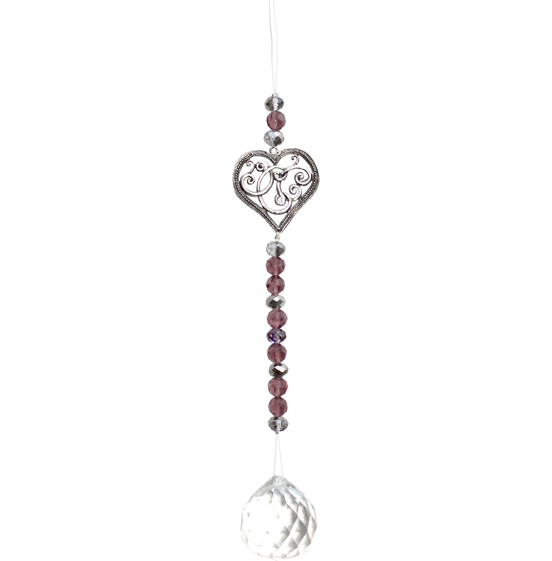 Hanging Heart w Crystal