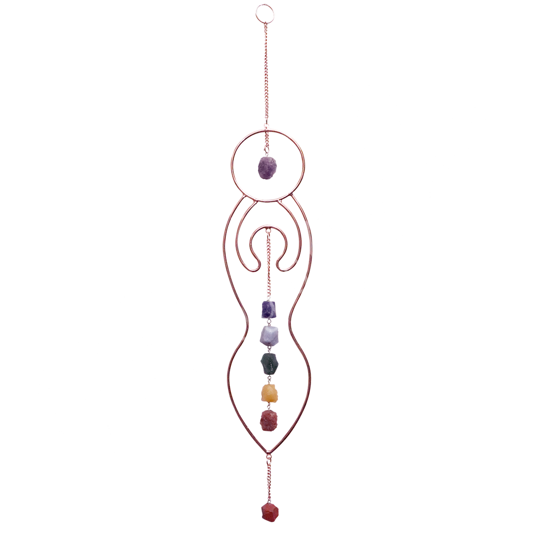 Colgante de Diosa con Piedras de los Chakras