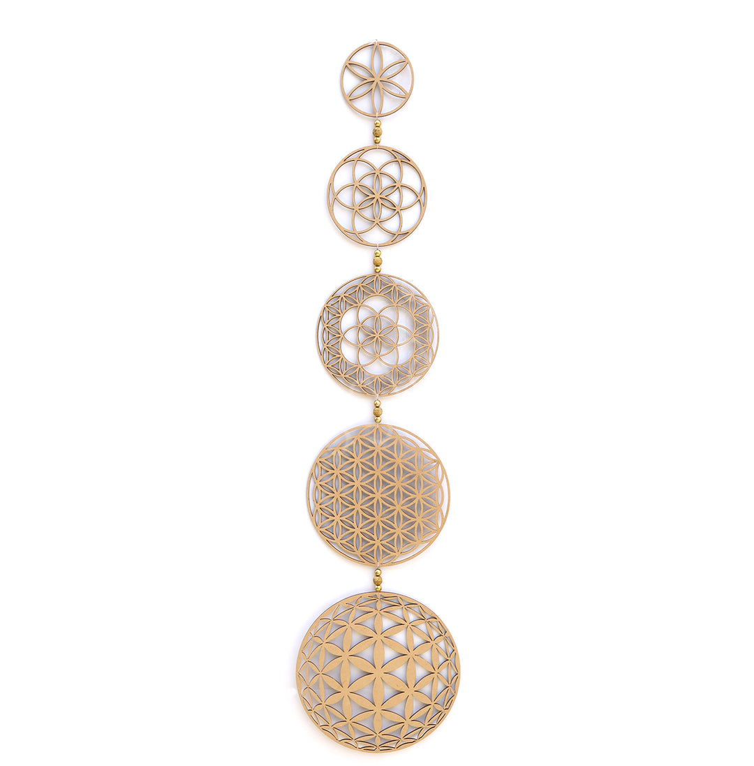 Hanging Laser Cut Wood Flowers of Life