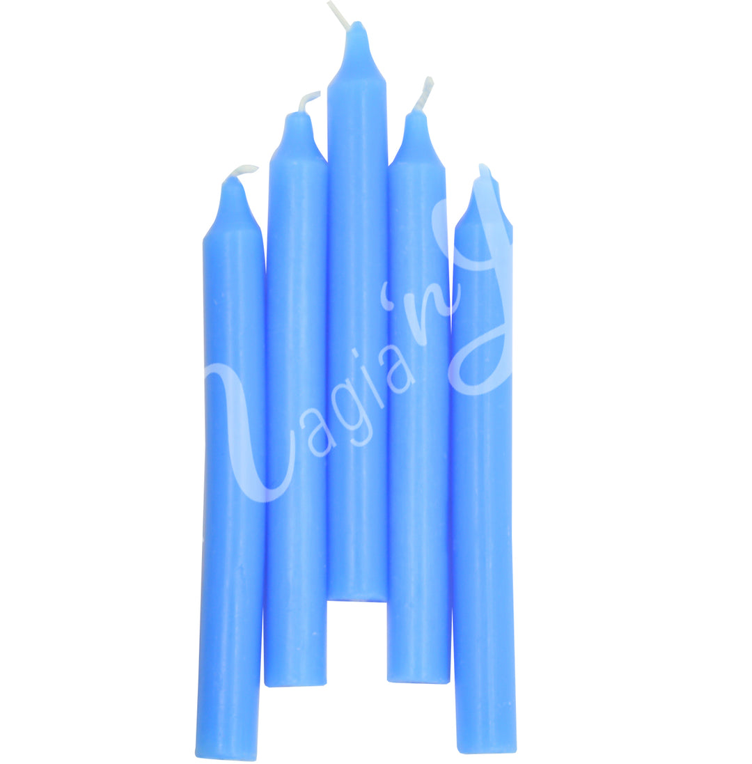 Mini Candle Unscented Light Blue