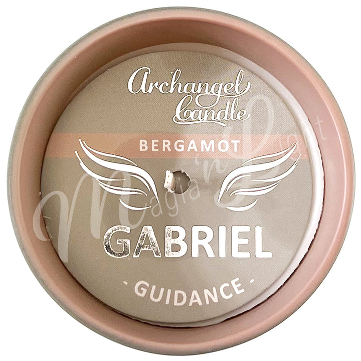 ARCHANGEL GABRIEL CANDLE BERGAMOT FOR GUIDANCE 2.75"Dia. X 3"H