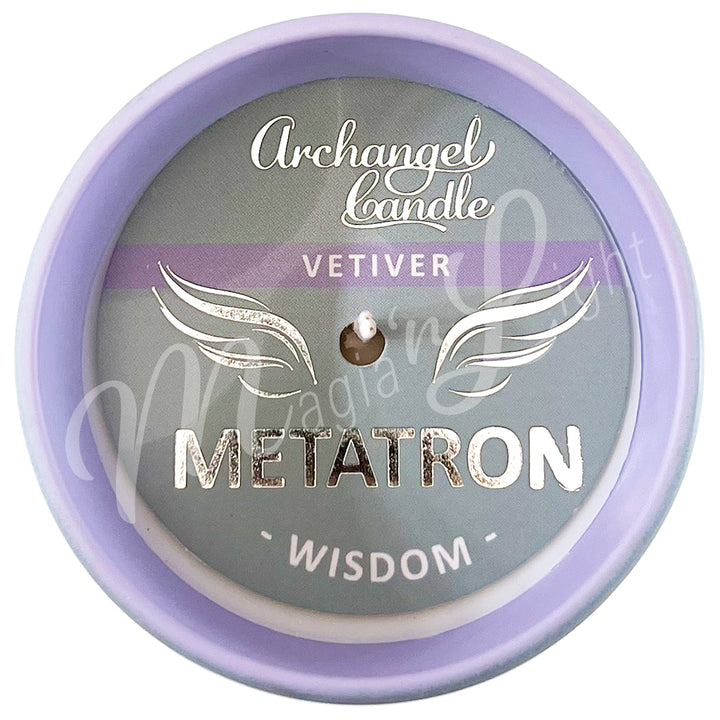 ARCHANGEL METATRON CANDLE VETIVER FOR WISDOM 2.75″DIA X 3″H