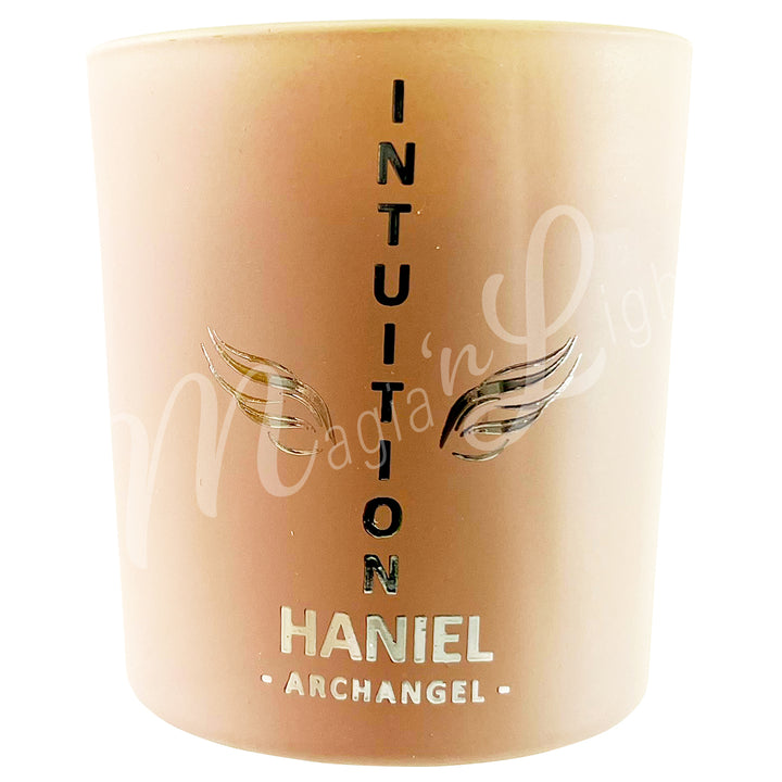 ARCHANGEL HANIEL CANDLE SANDALWOOD FOR INTUITION 2.75"DIA X 3"H
