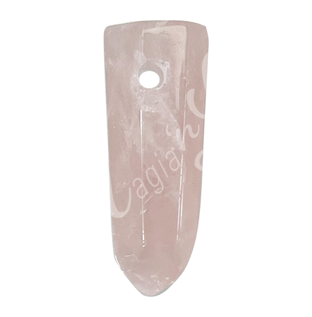 Pendant Point Rose Quartz 6 Sides 1.25″