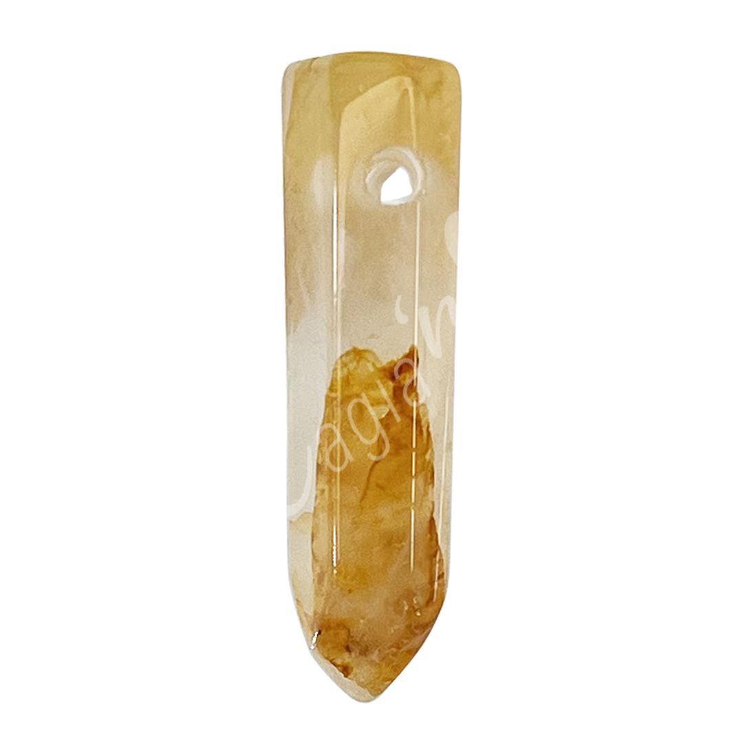 Pendant Point Golden Healer Quartz 6 Sides 1.25″