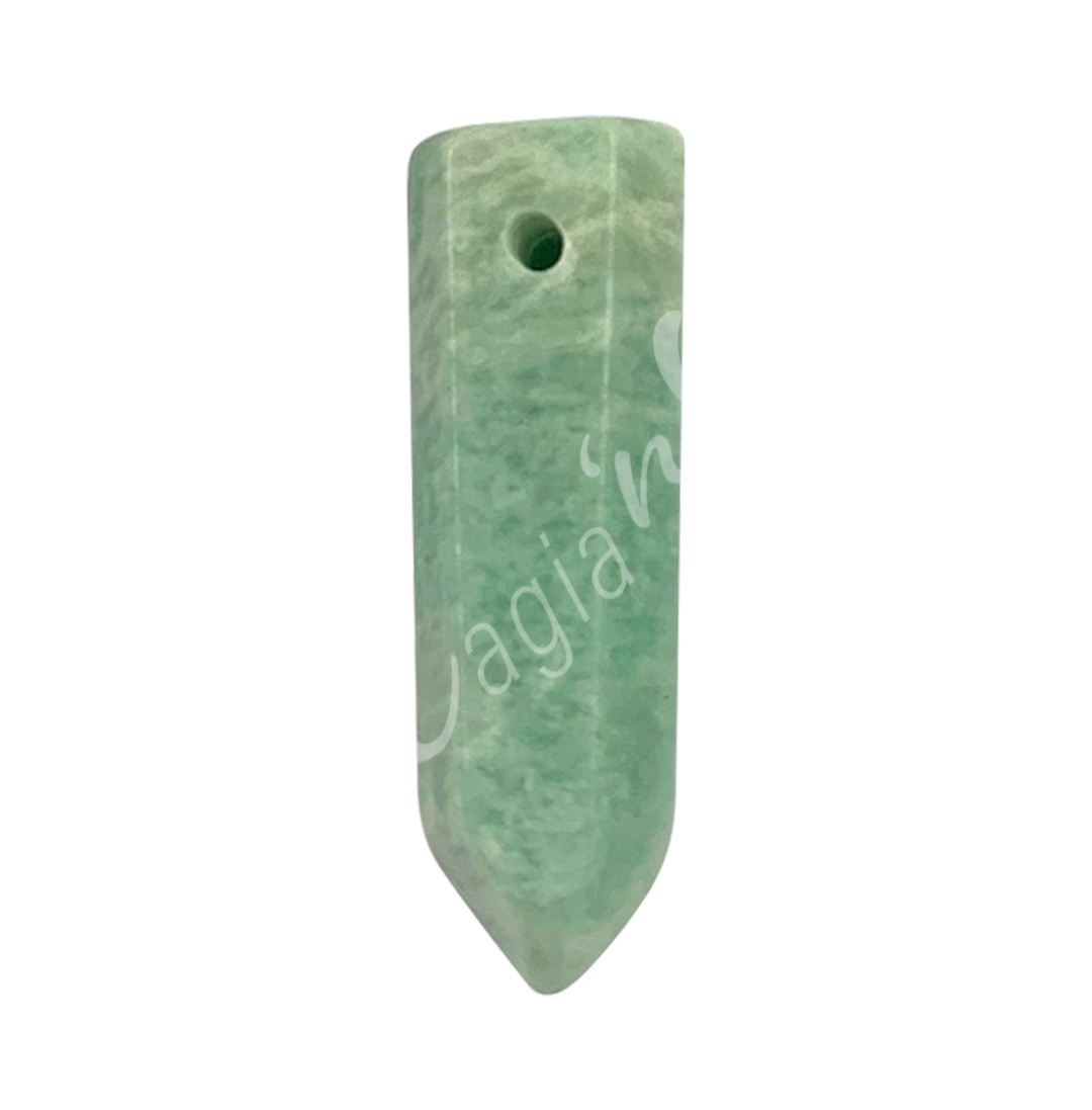 Pendant Point Amazonite 6 Sides 1.25″