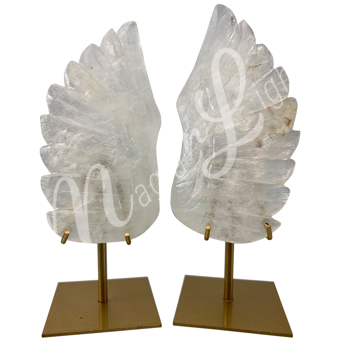 Angel Wings Crystal Quartz on Stand 5.5-6.5"h