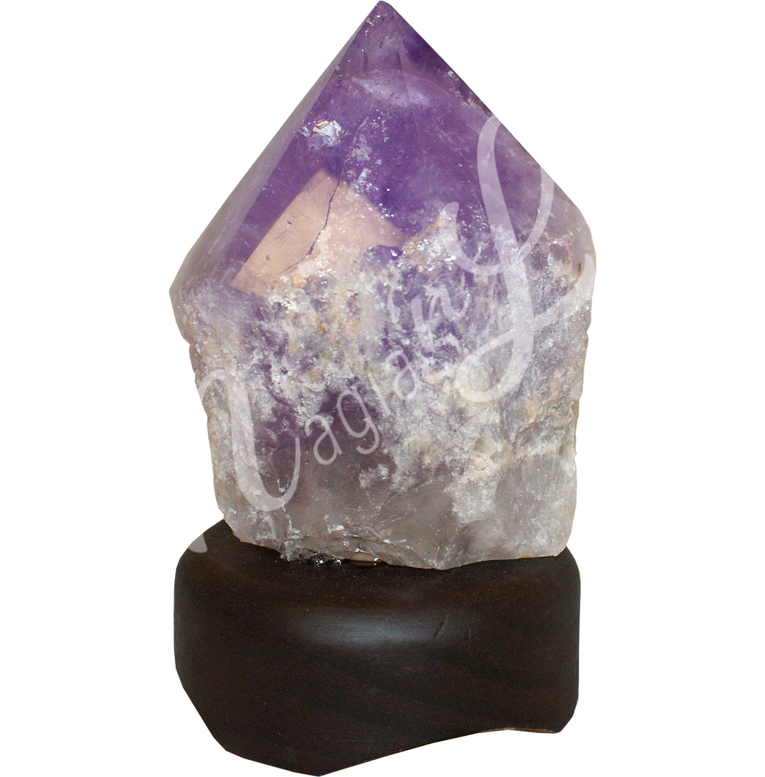 Lamp Amethyst Top Polished Point 7"h