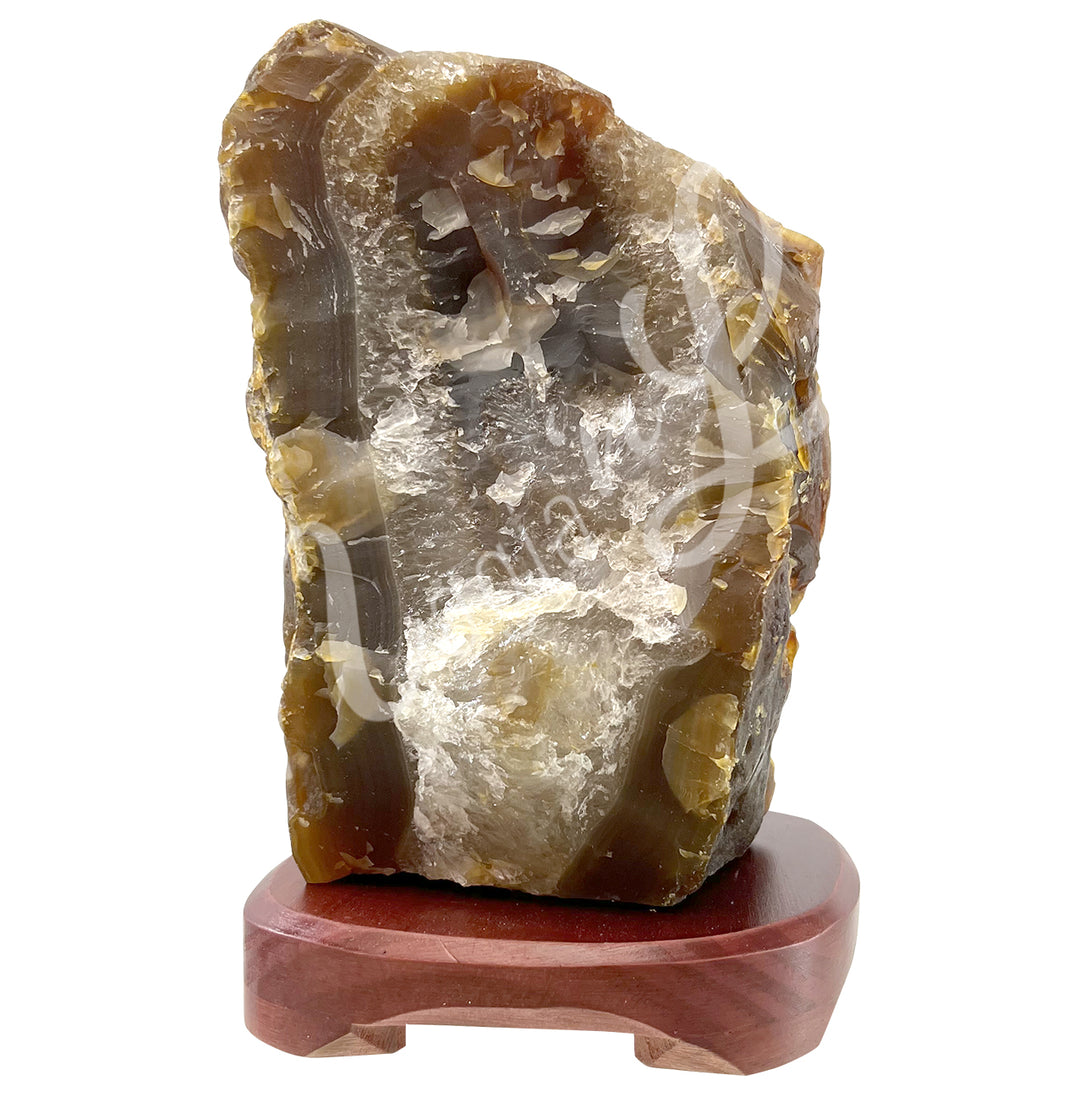 LAMP AGATE, RED NATURAL NO CORD 6-8"H