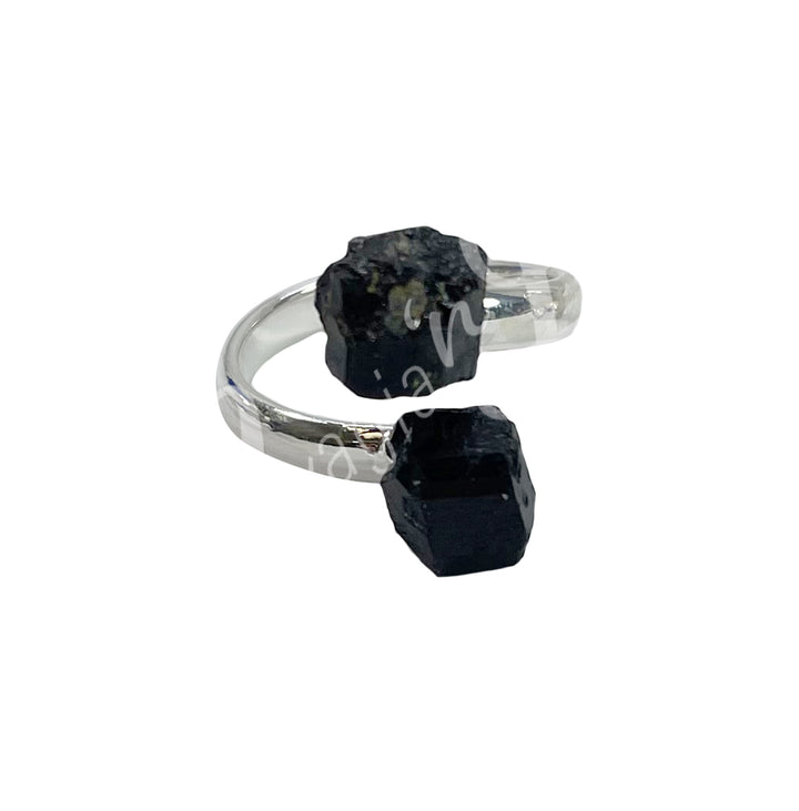Ring Black Tourmaline Adjustable