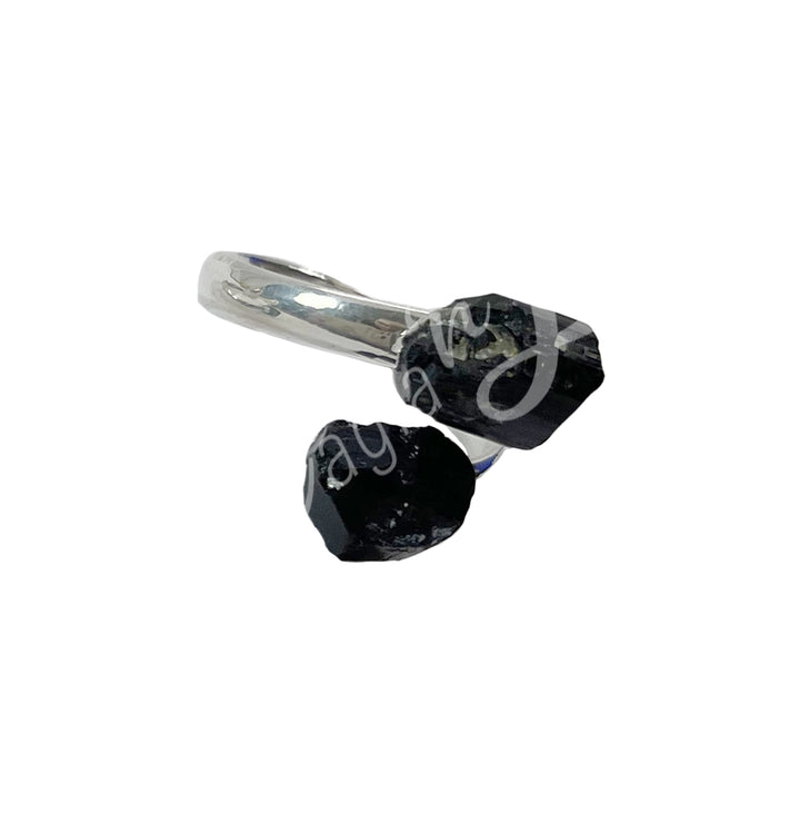 Ring Black Tourmaline Adjustable