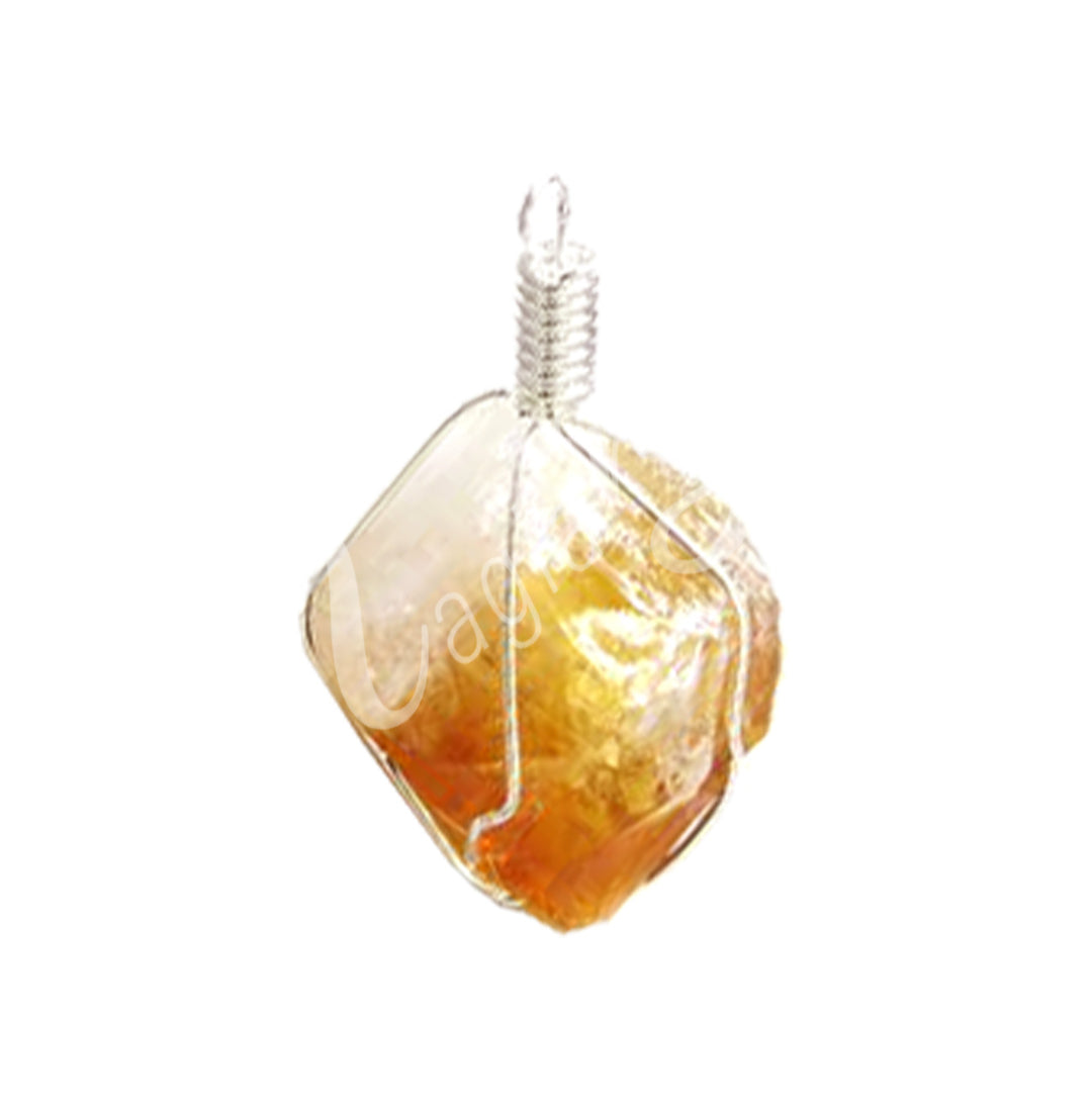Pendant Cage Point Citrine 1.5″