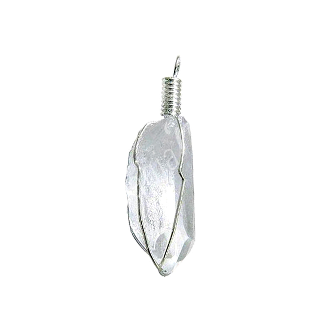 Pendant Cage Point Crystal Quartz 1.5″