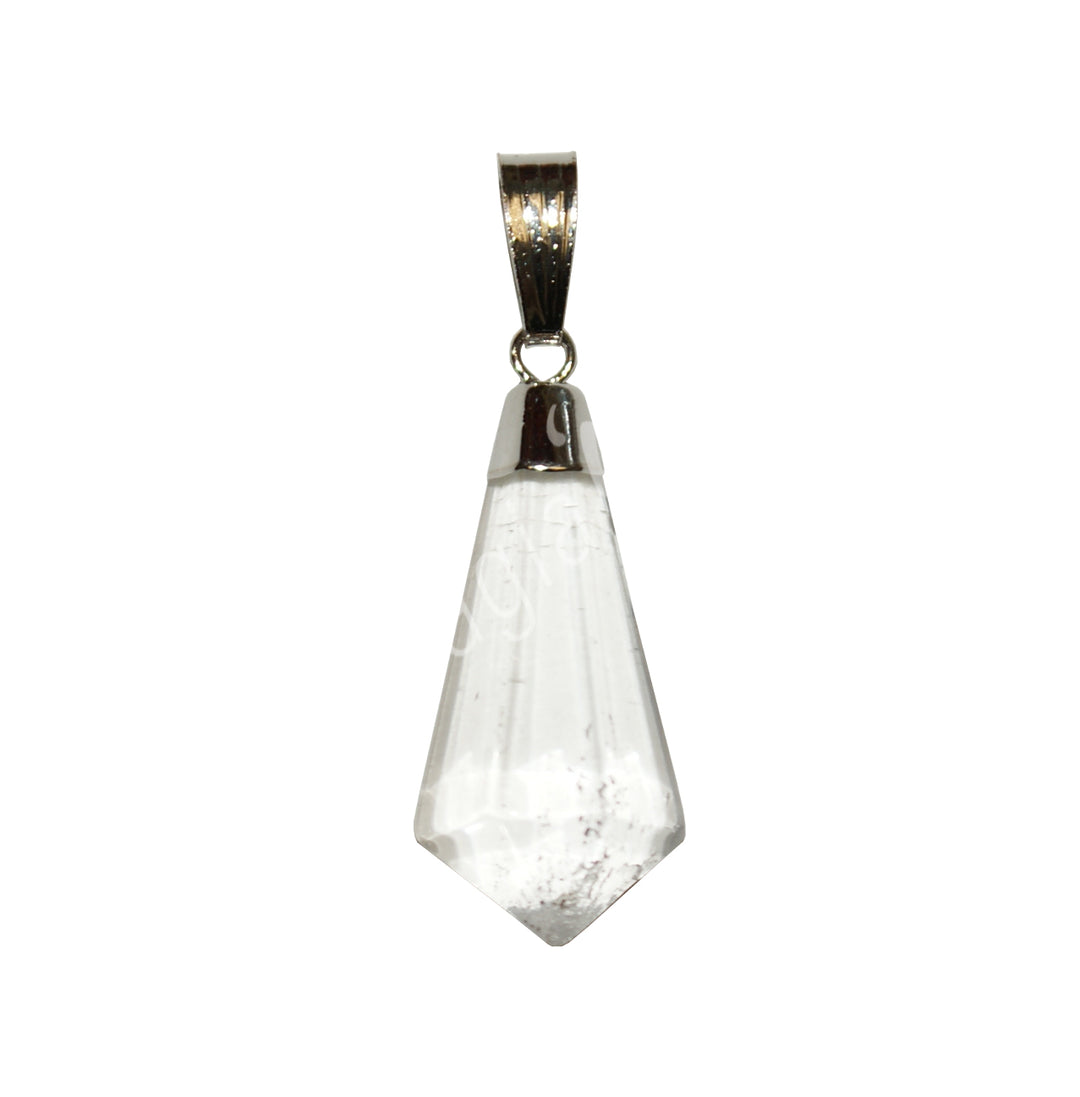 Pendant Diamond Shape Crystal Quartz 1.5"