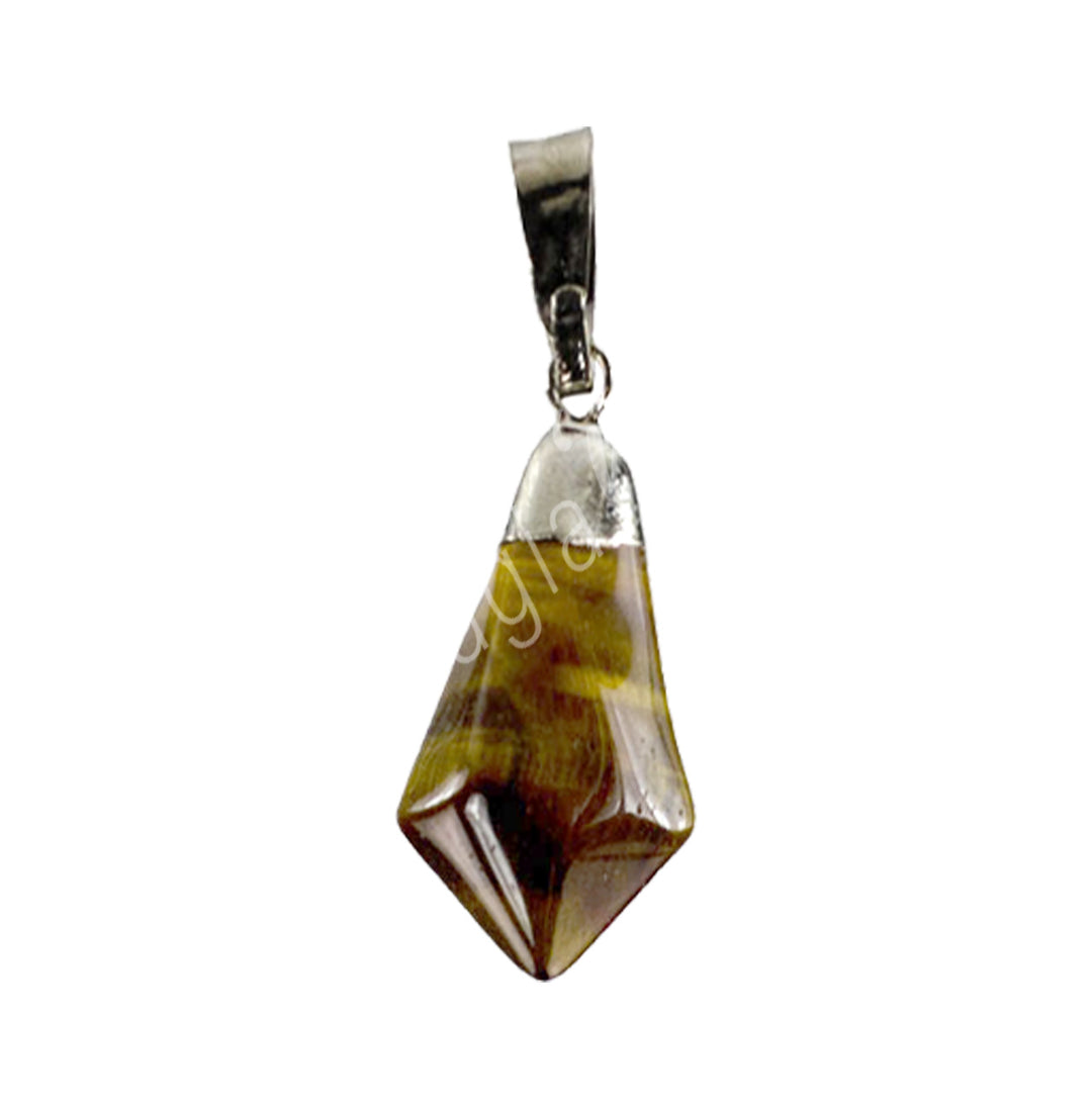 Pendant Diamond Shape Tiger Eye 1.5"