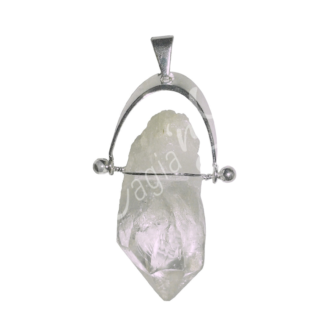 Pendant Balance Crystal Quartz Natural Point 1.75-2"