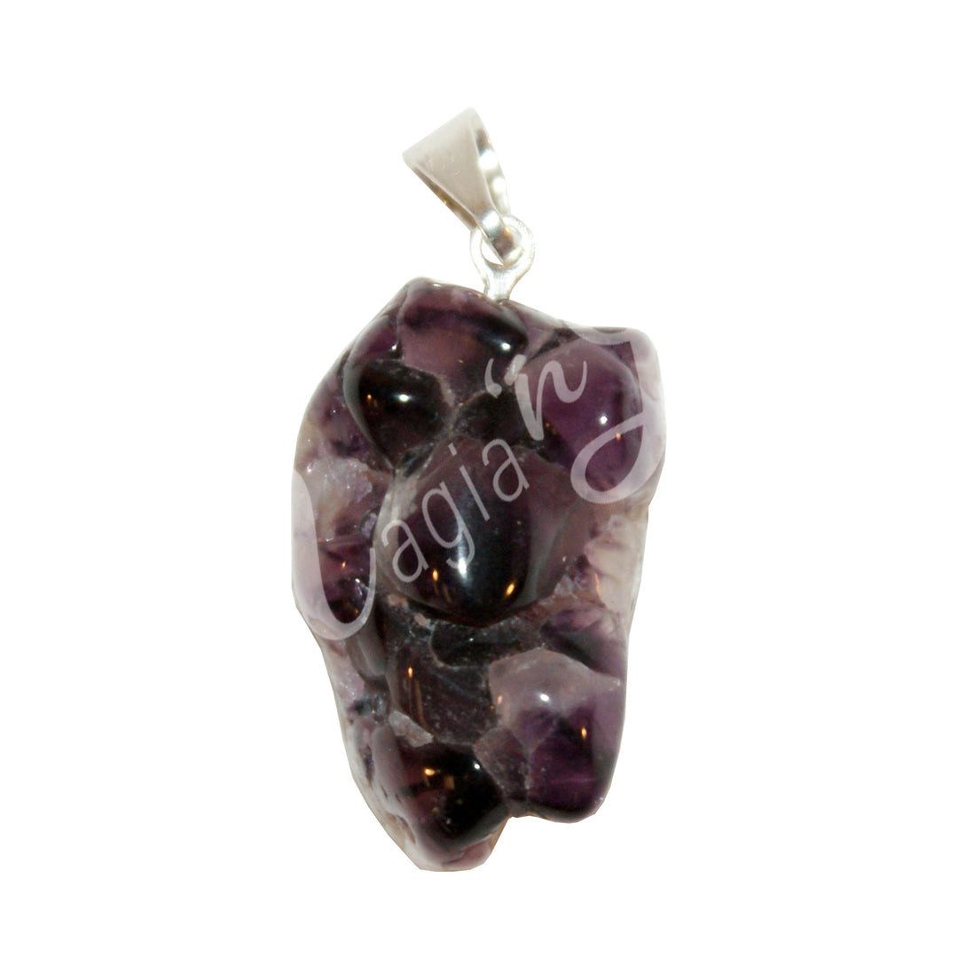Pendant Druse Amethyst Polished 1.5-1.75"