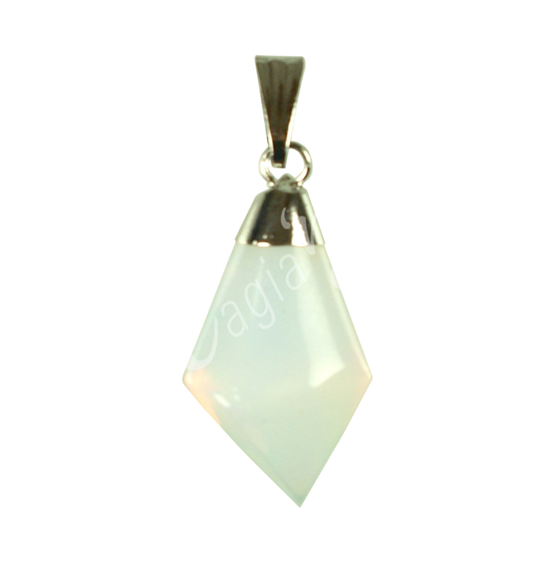 Pendant Diamond Shape Opalite 1.5"