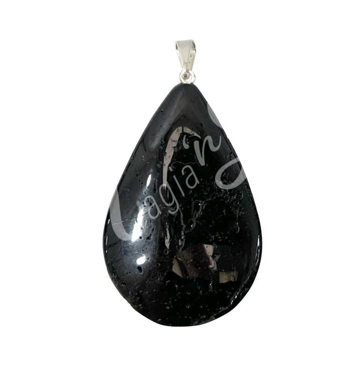 Colgante Gota Turmalina Negra 1,75-2"
