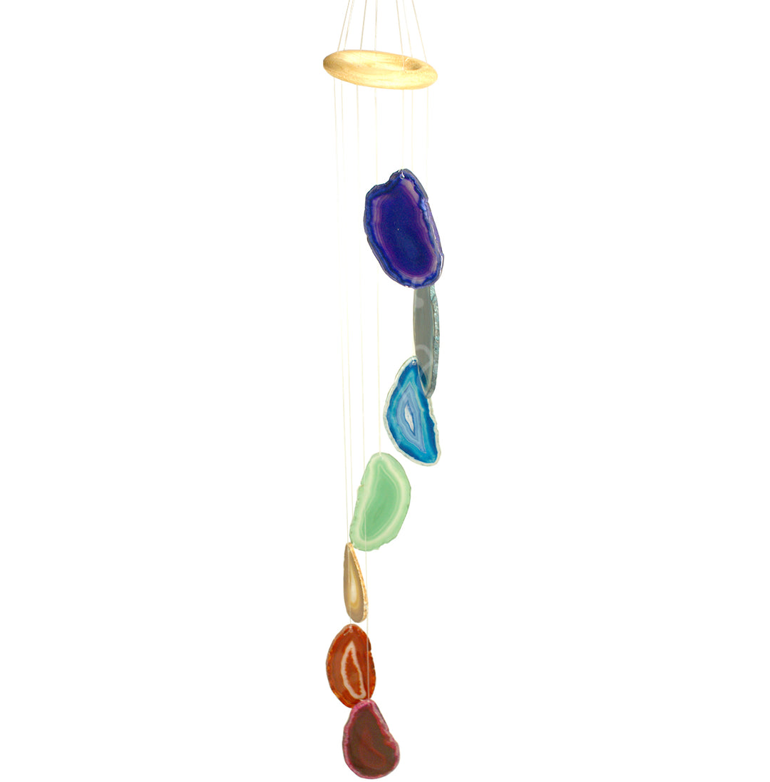 Colgante Rodajas de Ágata con Chakras