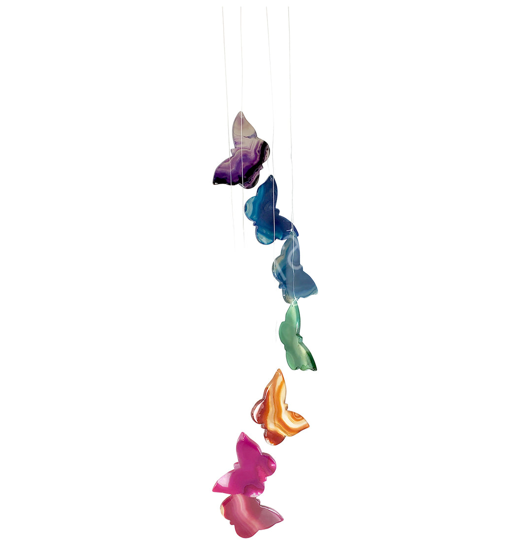 Hanging Butterflies Chakra Agate