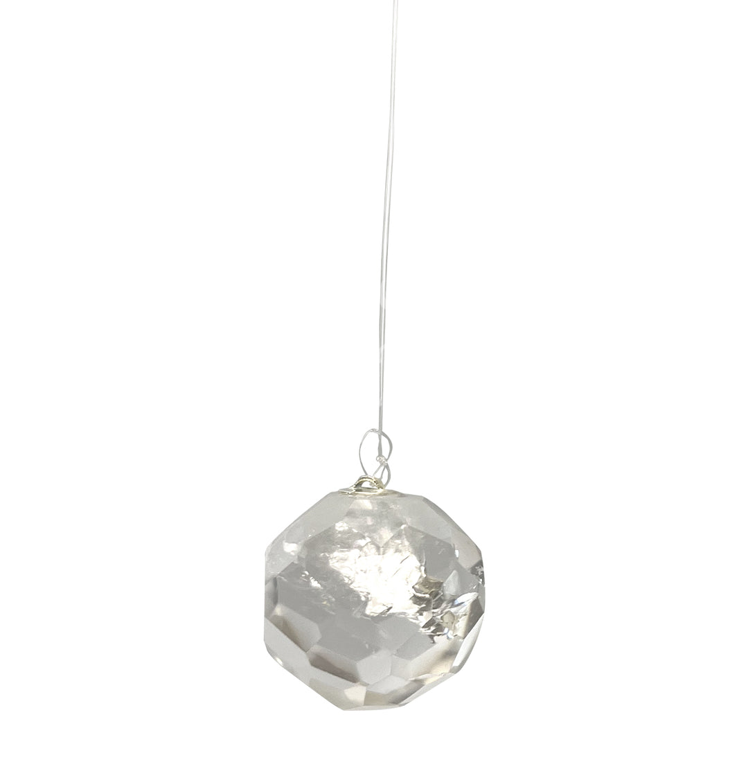 Sphere Crystal Quartz Faceted 1"
