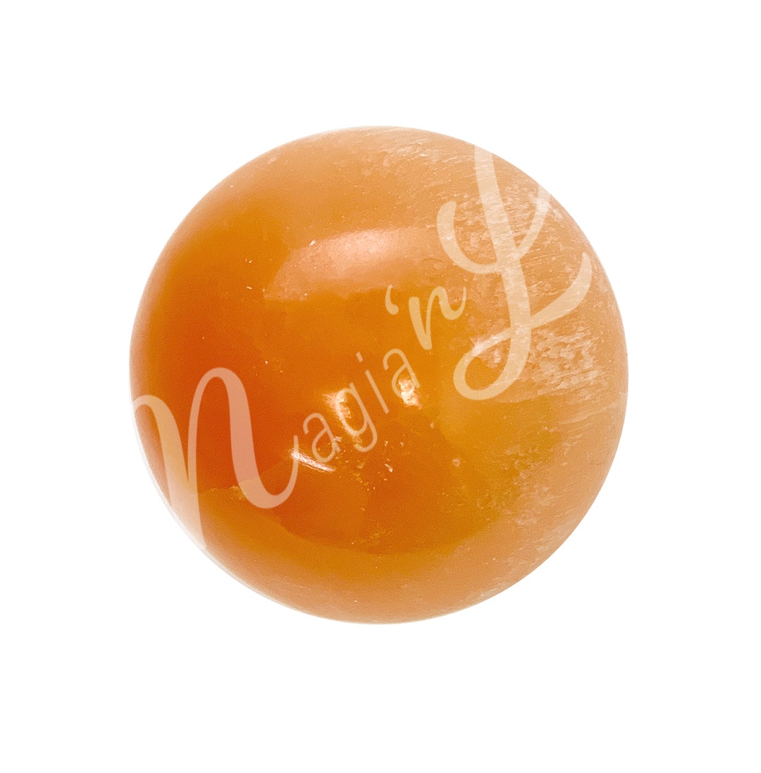 Sphere Orange Selenite 3"