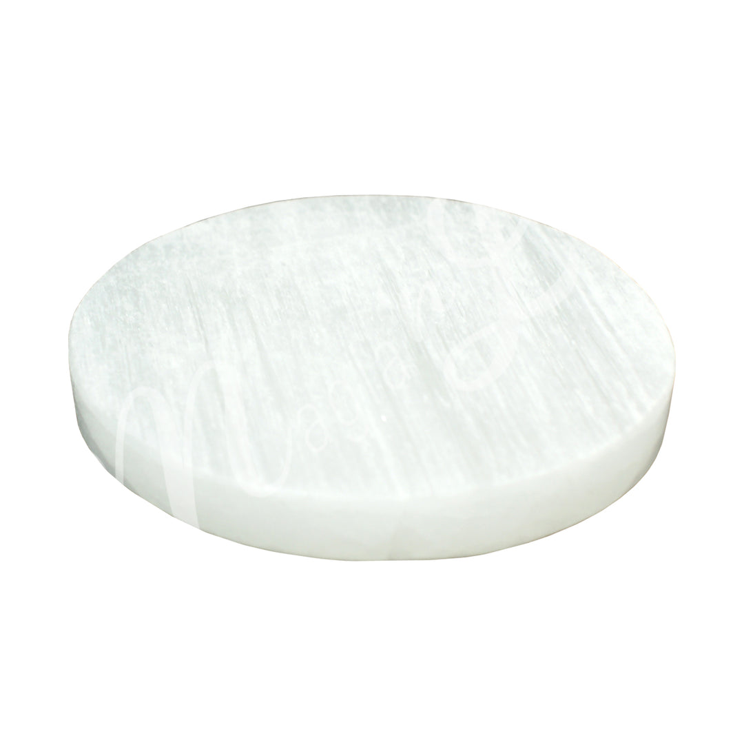 Charger Plaque Selenite 4"dia.