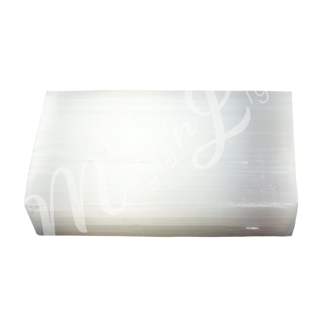 Charger Plaque Selenite Polished 3.75 X 2"