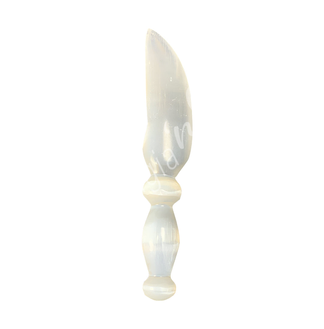 Athame Selenite 10"