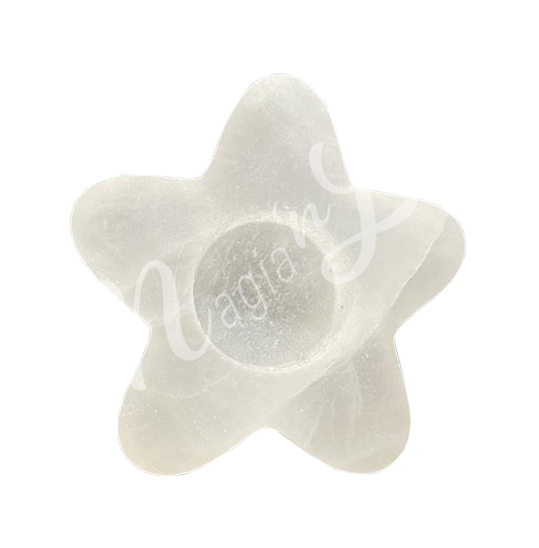 Tealight Holder Selenite Star 4”