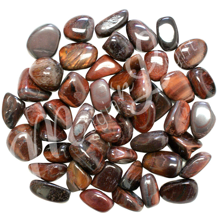 TUMBLED STONE TIGER EYE, RED 20-30 MM