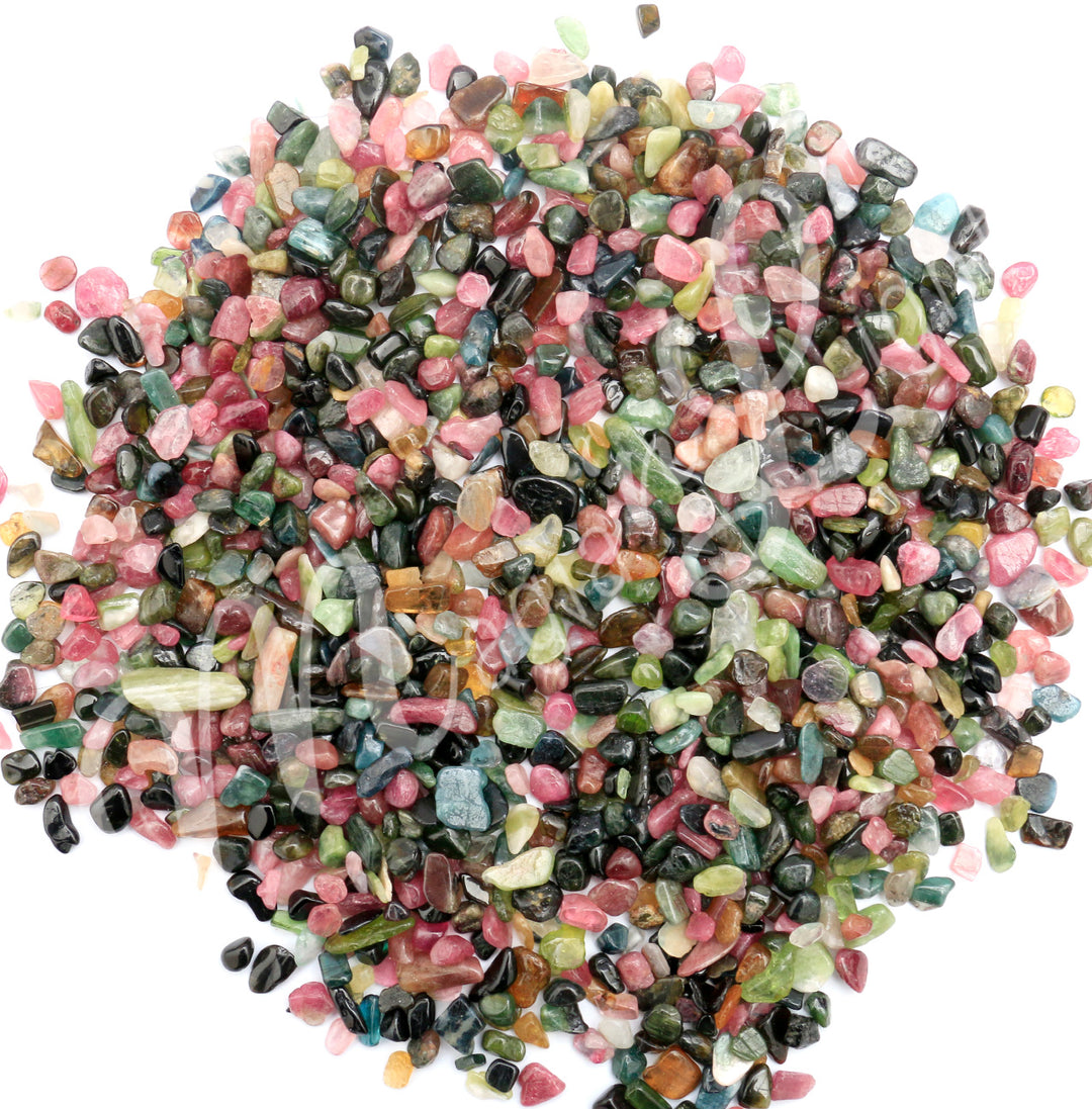 Chips Stones Mixed Tourmaline (0.2 LB) 5-8 mm