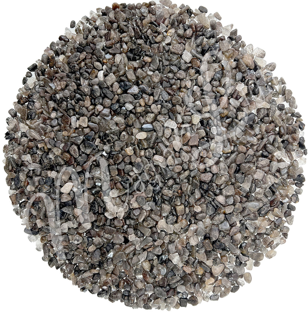 Chips Stones Crystal Quartz & Black Rutile (0.2 LB) 5-8 mm