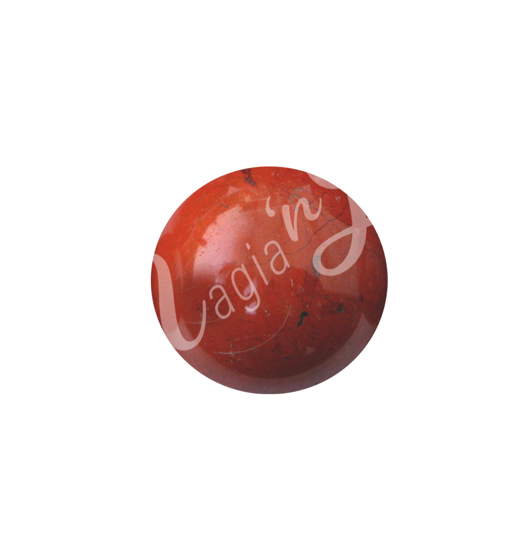 A sphere made of Red Jasper.