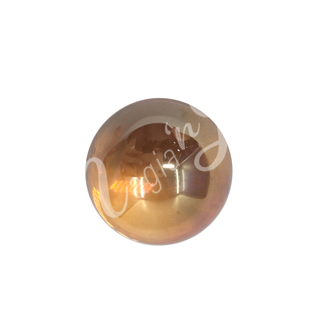 A sphere made of champagne aura quartz.