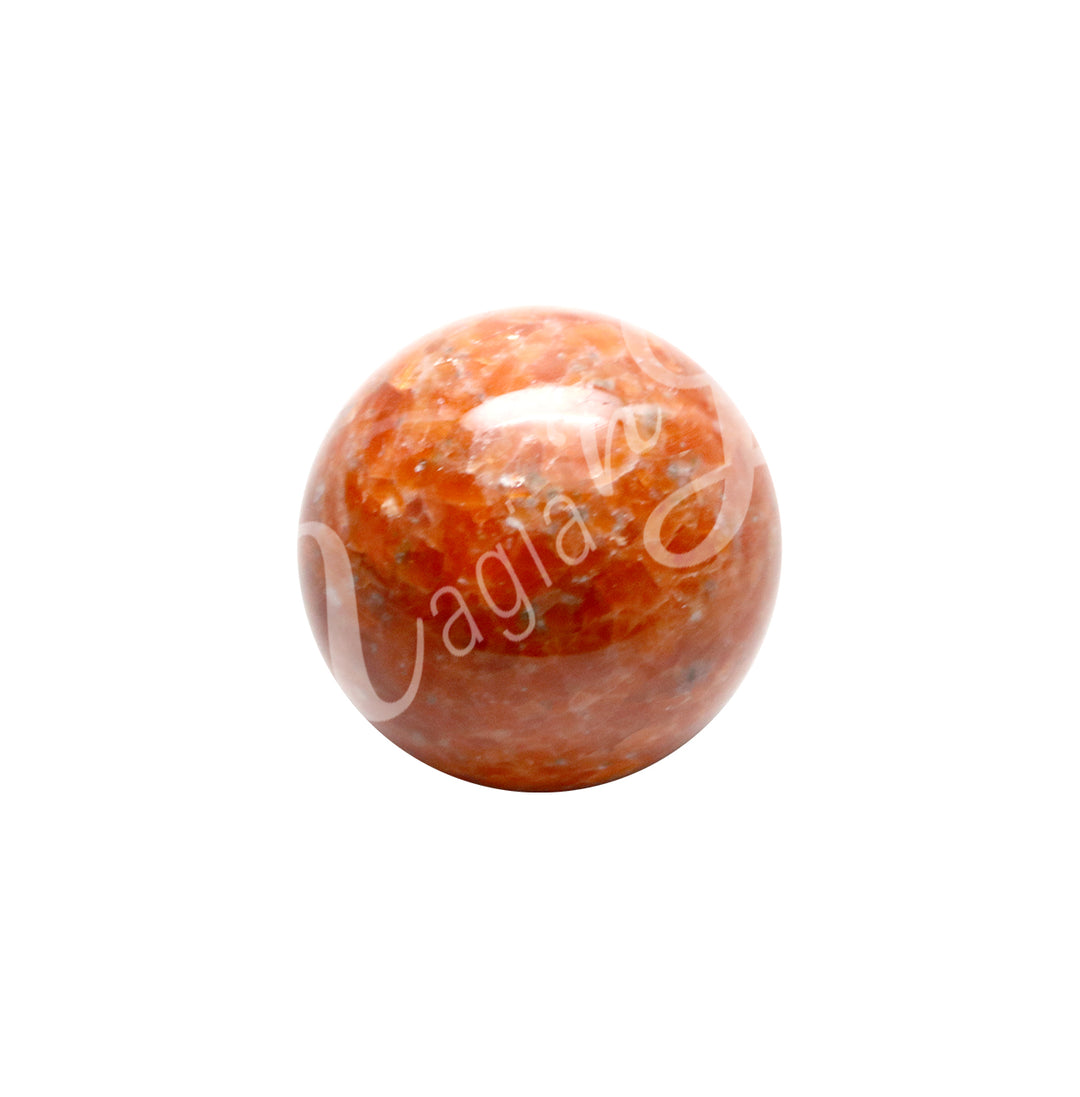A sphere made of Sunstone.