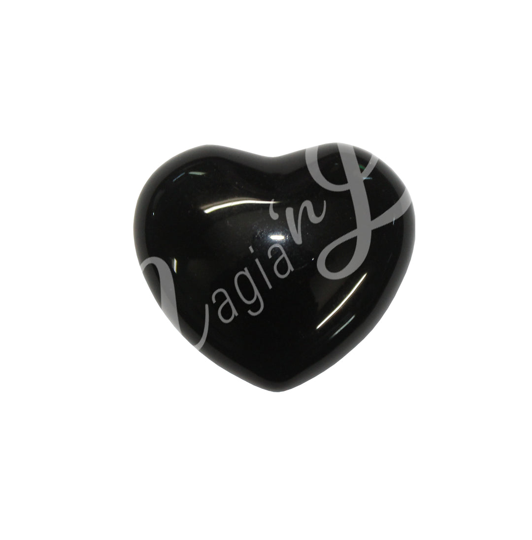 Corazón de Obsidiana Negra 1,5 X 1,75″