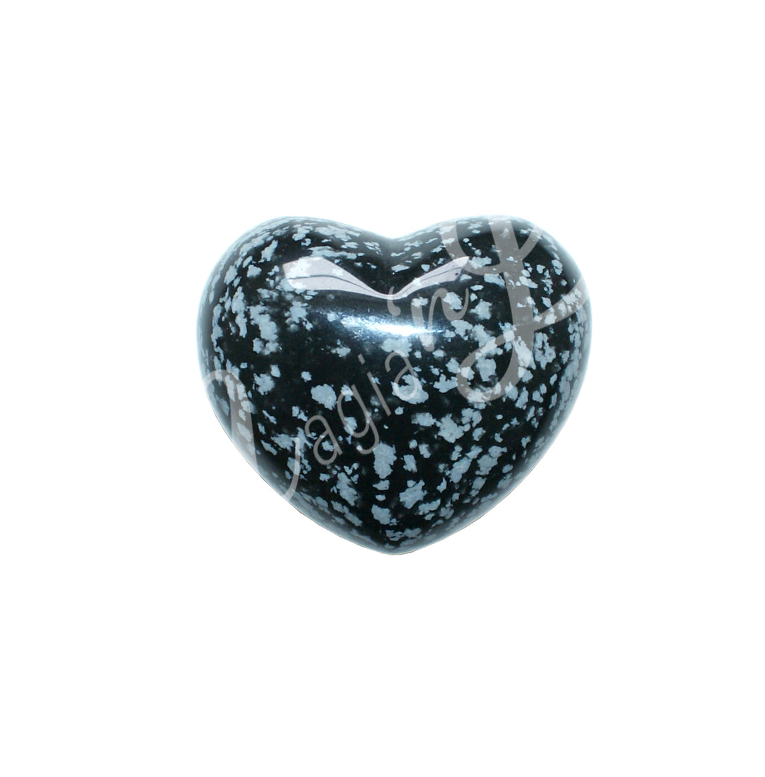 Heart Snowflake Obsidian 1.5 X 1.75″